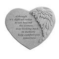 Kay Berry Kay Berry 08901 Winged Heart Memorial Stone - Although Its Difficult... 8901